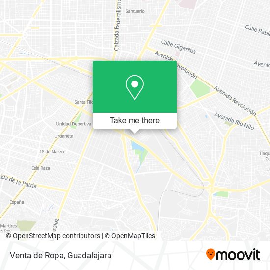 Venta de Ropa map