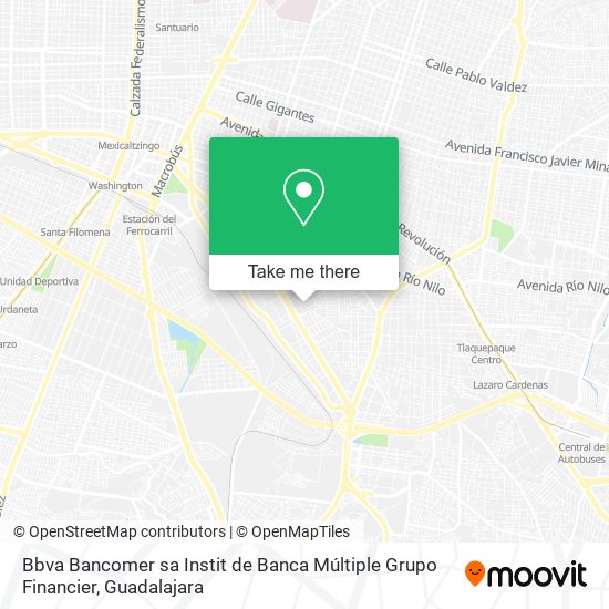 Bbva Bancomer sa Instit de Banca Múltiple Grupo Financier map