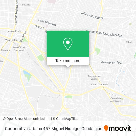 Mapa de Cooperativa Urbana 457 Miguel Hidalgo