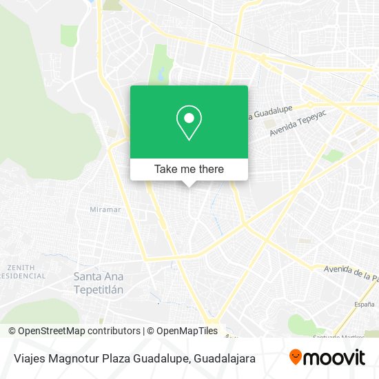 Viajes Magnotur Plaza Guadalupe map