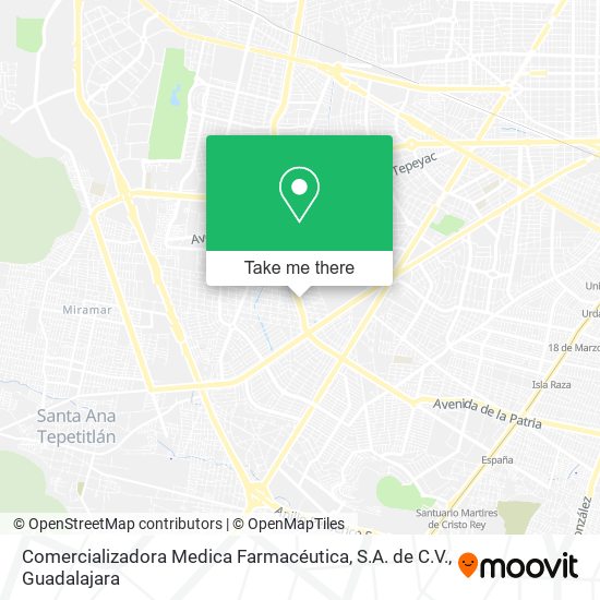 Comercializadora Medica Farmacéutica, S.A. de C.V. map