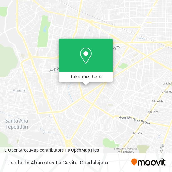 Mapa de Tienda de Abarrotes La Casita