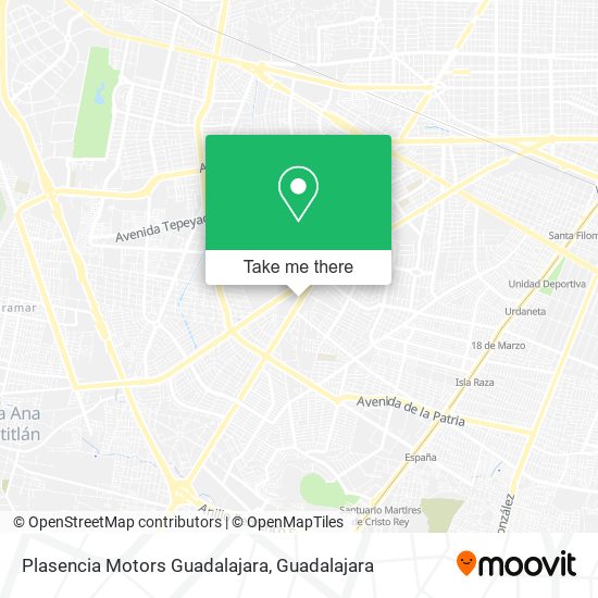 Mapa de Plasencia Motors Guadalajara