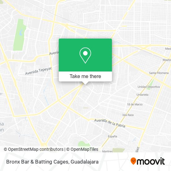 Bronx Bar & Batting Cages map
