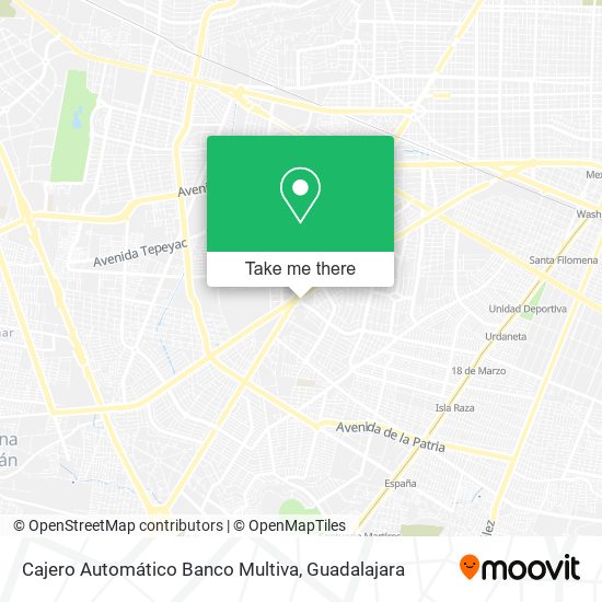 Mapa de Cajero Automático Banco Multiva