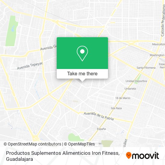 Productos Suplementos Alimenticios Iron Fitness map