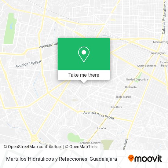 Mapa de Martillos Hidráulicos y Refacciones