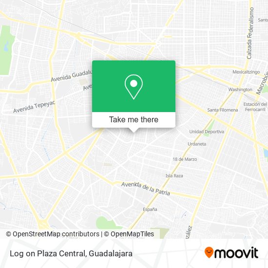 Log on Plaza Central map