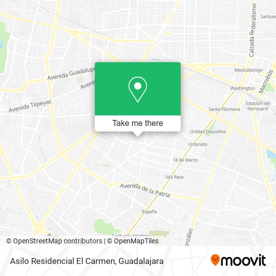 Mapa de Asilo Residencial El Carmen