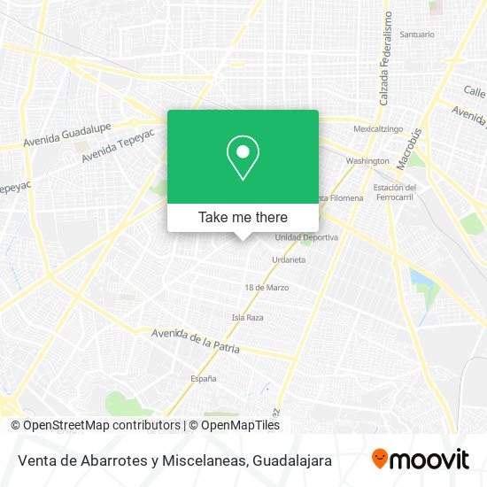 Venta de Abarrotes y Miscelaneas map