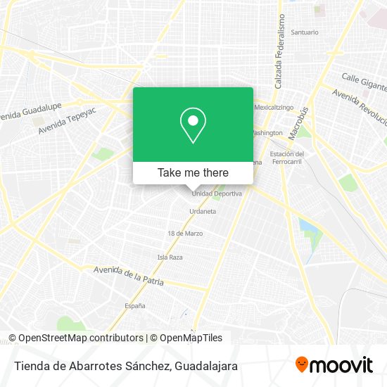 Mapa de Tienda de Abarrotes Sánchez