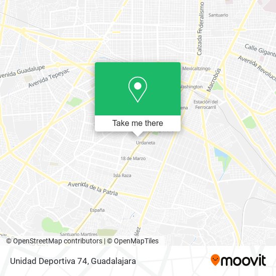 Unidad Deportiva 74 map