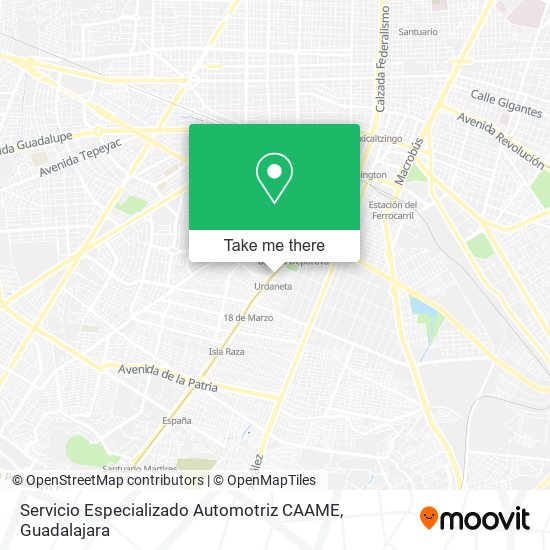 Servicio Especializado Automotriz CAAME map