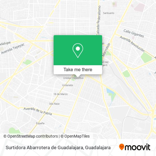 Surtidora Abarrotera de Guadalajara map