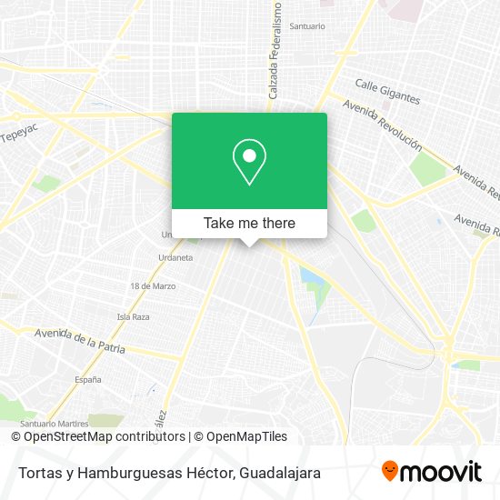 Mapa de Tortas y Hamburguesas Héctor