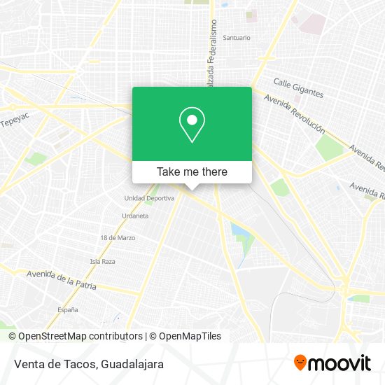 Mapa de Venta de Tacos