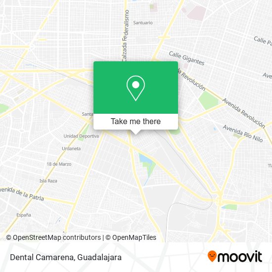 Mapa de Dental Camarena