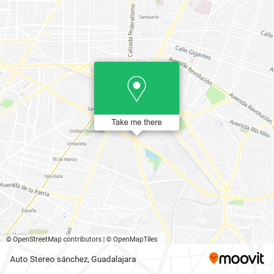 Mapa de Auto Stereo sánchez