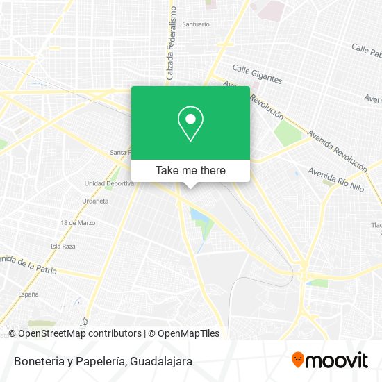 Boneteria y Papelería map