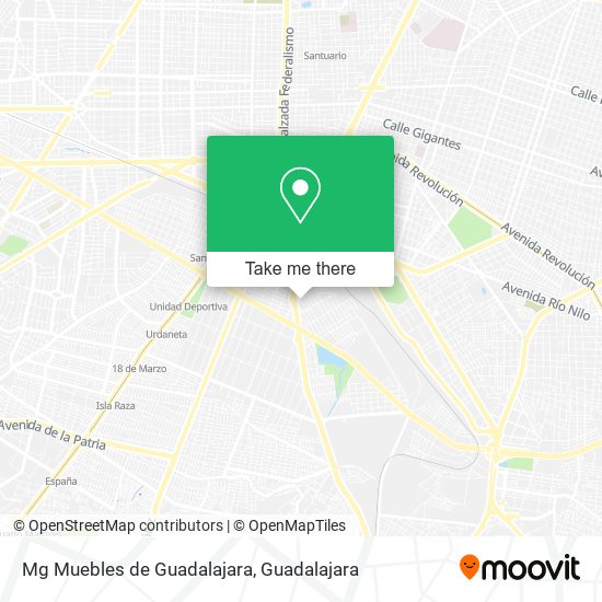 Mg Muebles de Guadalajara map