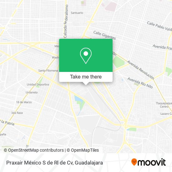Praxair México S de Rl de Cv map