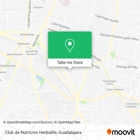 Mapa de Club de Nutrición Herbalife