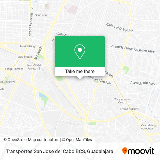 Transportes San José del Cabo BCS map