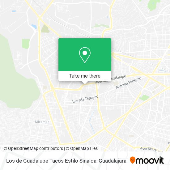Los de Guadalupe Tacos Estilo Sinaloa map