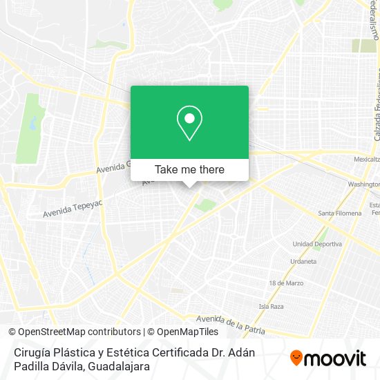 Cirugía Plástica y Estética Certificada Dr. Adán Padilla Dávila map