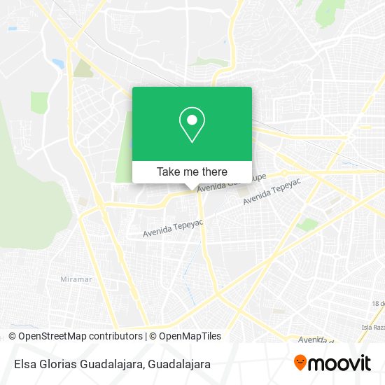 Elsa Glorias Guadalajara map