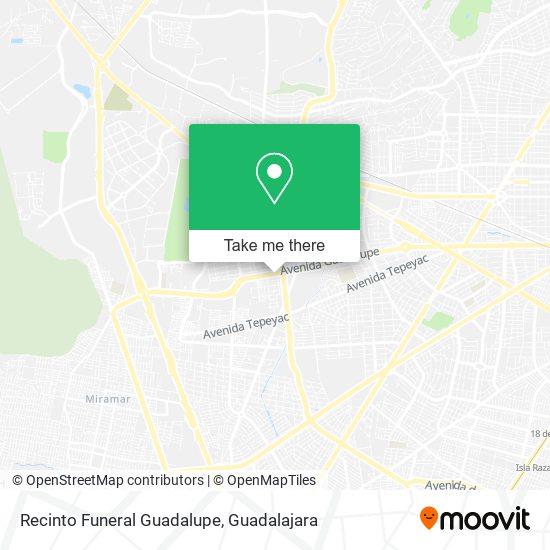 Recinto Funeral Guadalupe map