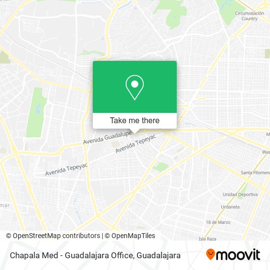 Chapala Med - Guadalajara Office map