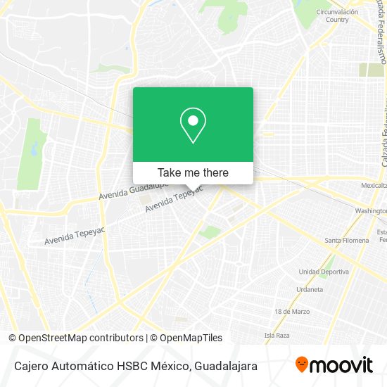 Cajero Automático HSBC México map