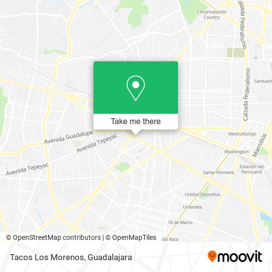 Tacos Los Morenos map
