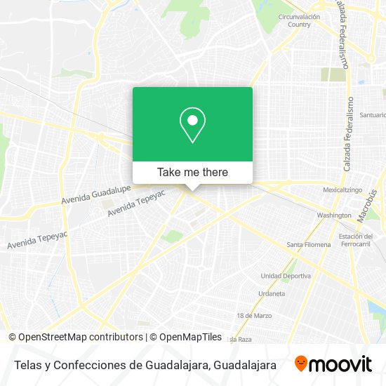 Telas y Confecciones de Guadalajara map