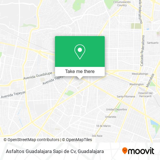 Mapa de Asfaltos Guadalajara Sapi de Cv