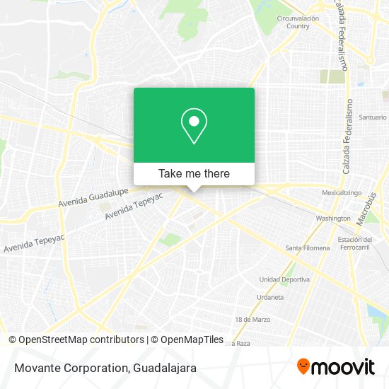 Mapa de Movante Corporation