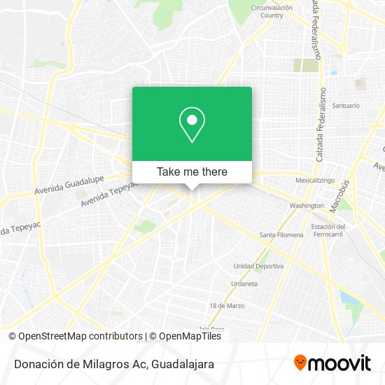 Mapa de Donación de Milagros Ac