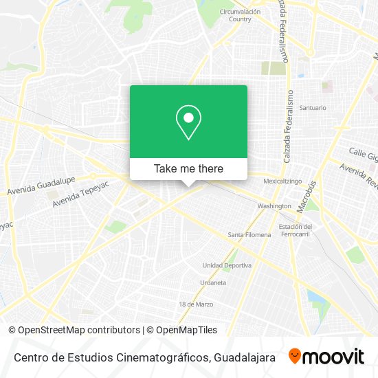 Mapa de Centro de Estudios Cinematográficos