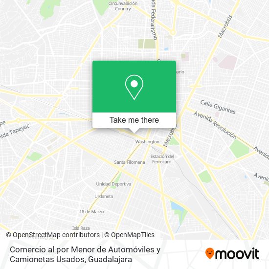 Comercio al por Menor de Automóviles y Camionetas Usados map