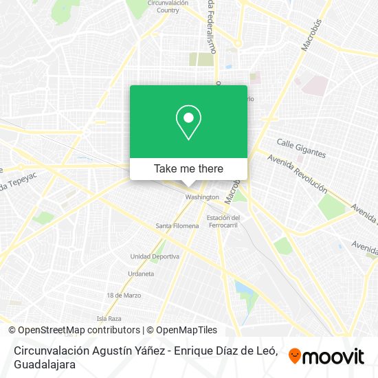 Circunvalación Agustín Yáñez - Enrique Díaz de Leó map