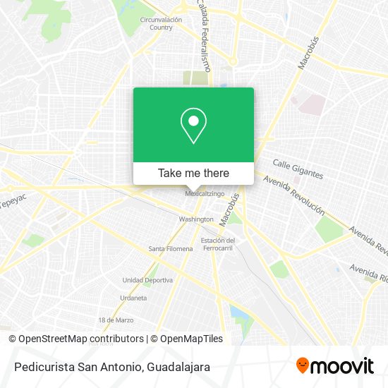 Pedicurista San Antonio map