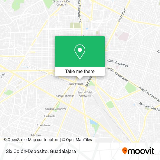 Six Colón-Depósito map