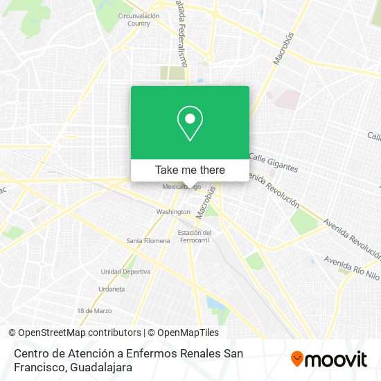 Mapa de Centro de Atención a Enfermos Renales San Francisco