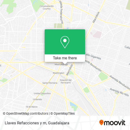 Llaves Refacciones y m map