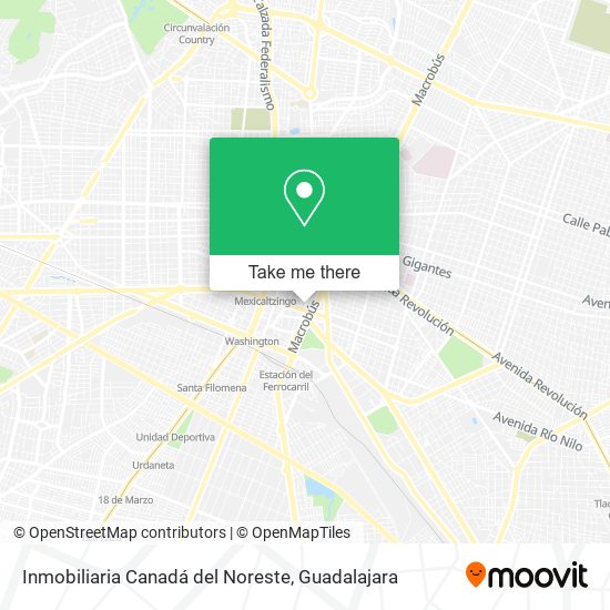 Inmobiliaria Canadá del Noreste map