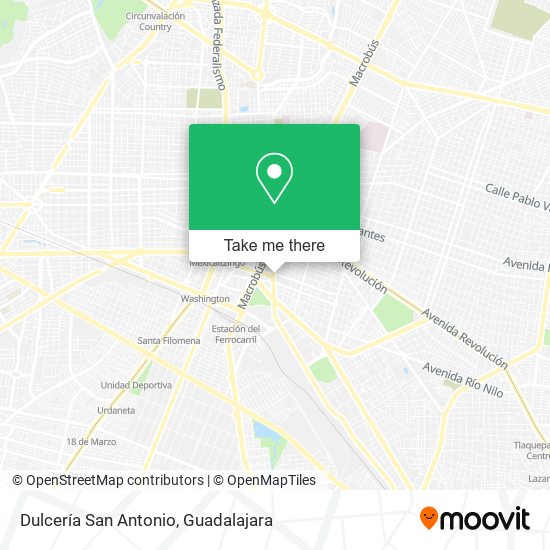 Mapa de Dulcería San Antonio