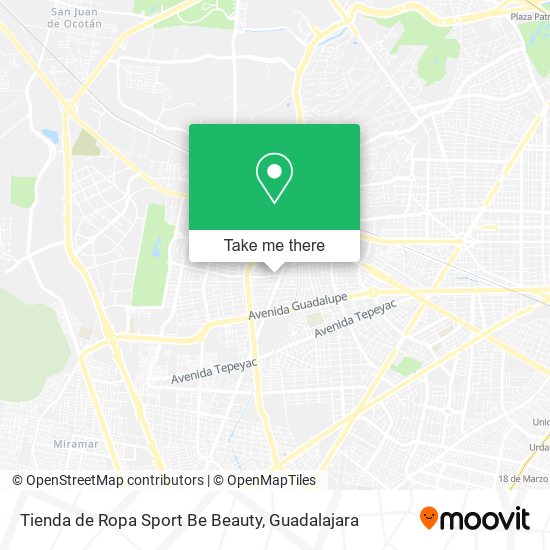 Mapa de Tienda de Ropa Sport Be Beauty