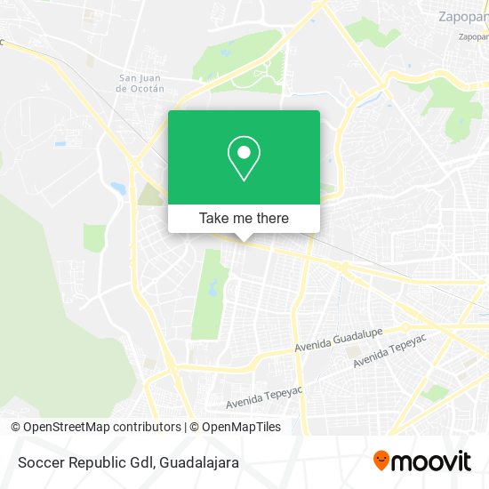Mapa de Soccer Republic Gdl