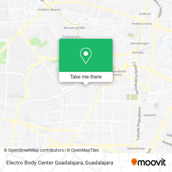 Mapa de Electro Body Center Guadalajara